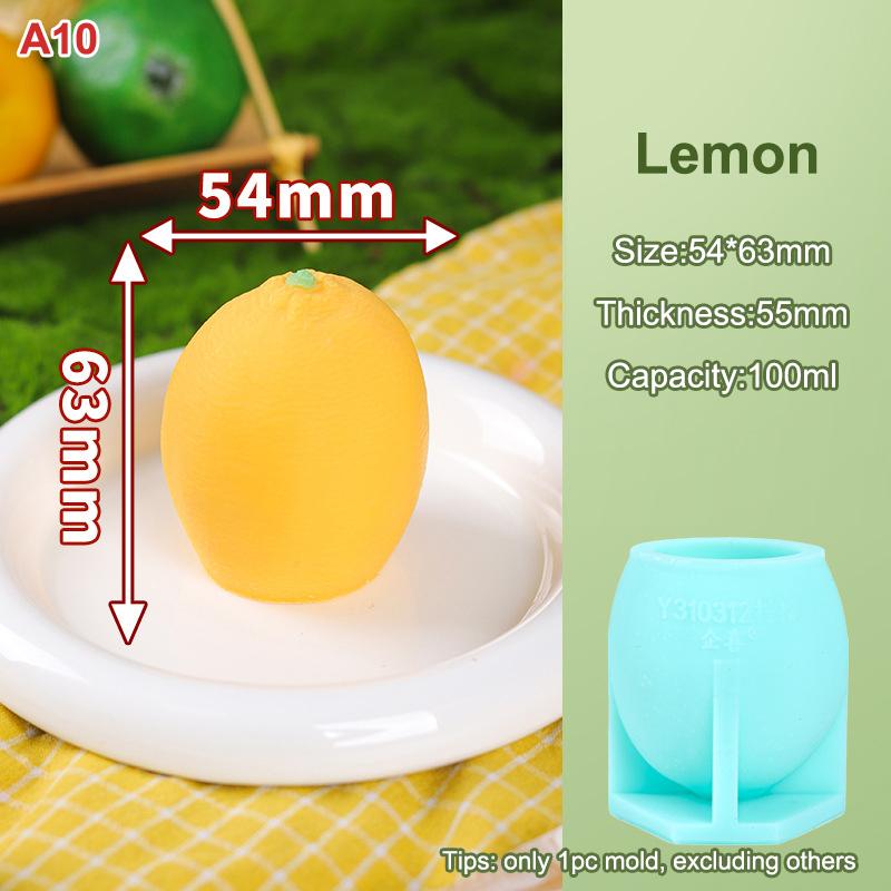 Stampo per Gelato alla Frutta M-Food-Safe Design 3D Fragola Mango Pesca Rilascio Facile Stampo per Torta, Cioccolato, Gelatina, Sapone Fai da Te