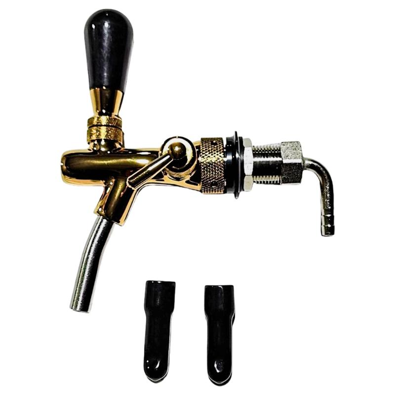 Brass Beer Faucet Adjustable Beer Tap Adjustable Beer Kegs Tap Full Control for Bar Hotel Festivals and Parties