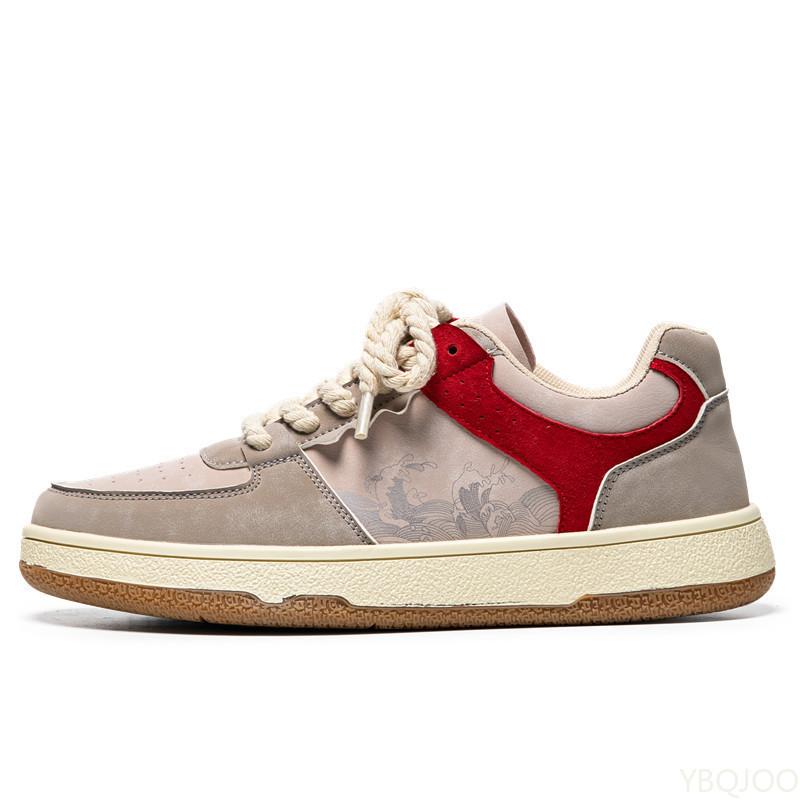 Mode Herren Retro Kontrastschuhe Atmungsaktive vielseitige Sneaker Lässiger dicksohliger weißer Schuh Outdoor rutschfest Herrenschuhe Zapatos
