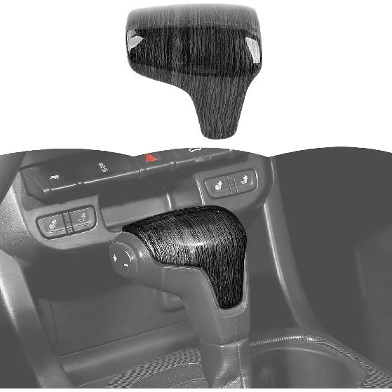 

RT-TCZ Gear Shift Knob Cover Trim Interior Accessories for Chevy Colorado 2014-2022,for GMC Canyon 2014-2022 (Carbon Fiber Grain) Black wood grain