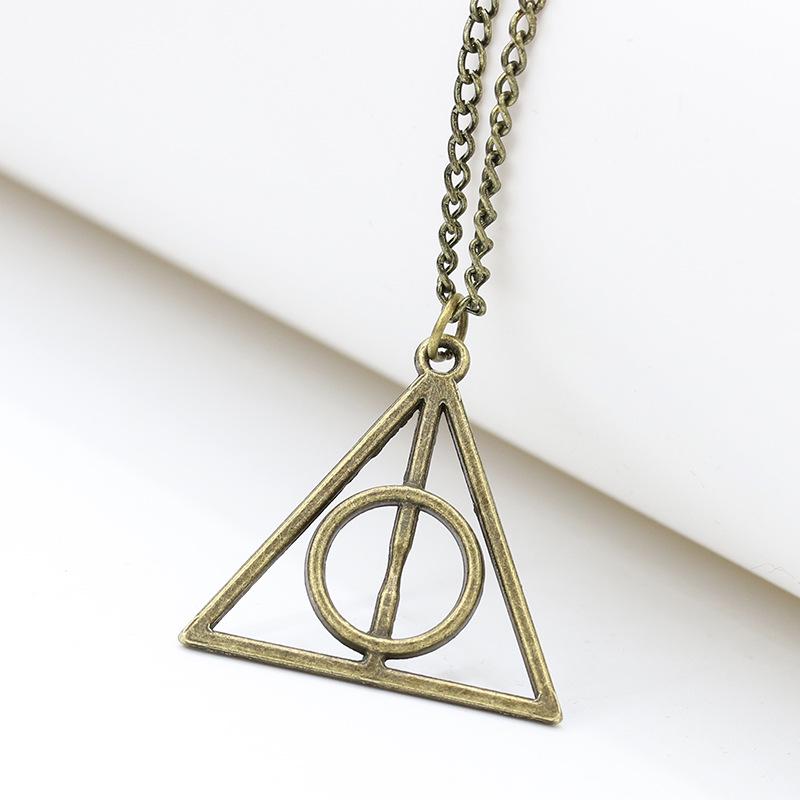 Harry Potter Deathly Hallows Luna Pendant Necklace - Retro Sweater Chain.