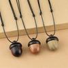Retro Twist Ebony Acorn Pendant Gawu Box Long Necklace Simple Literary Men and Women Jewelry Wishing Bottle Jewelry
