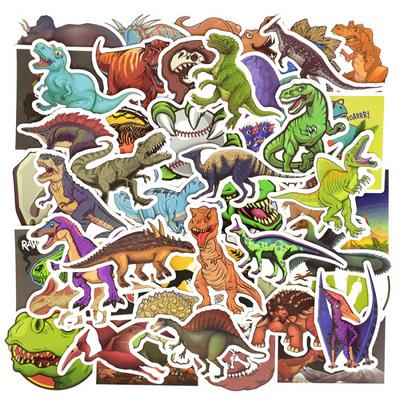 50PCS/Set Dinosaur Sticker Cartoon Jurassic Animal Educational Toys Stickers for Children