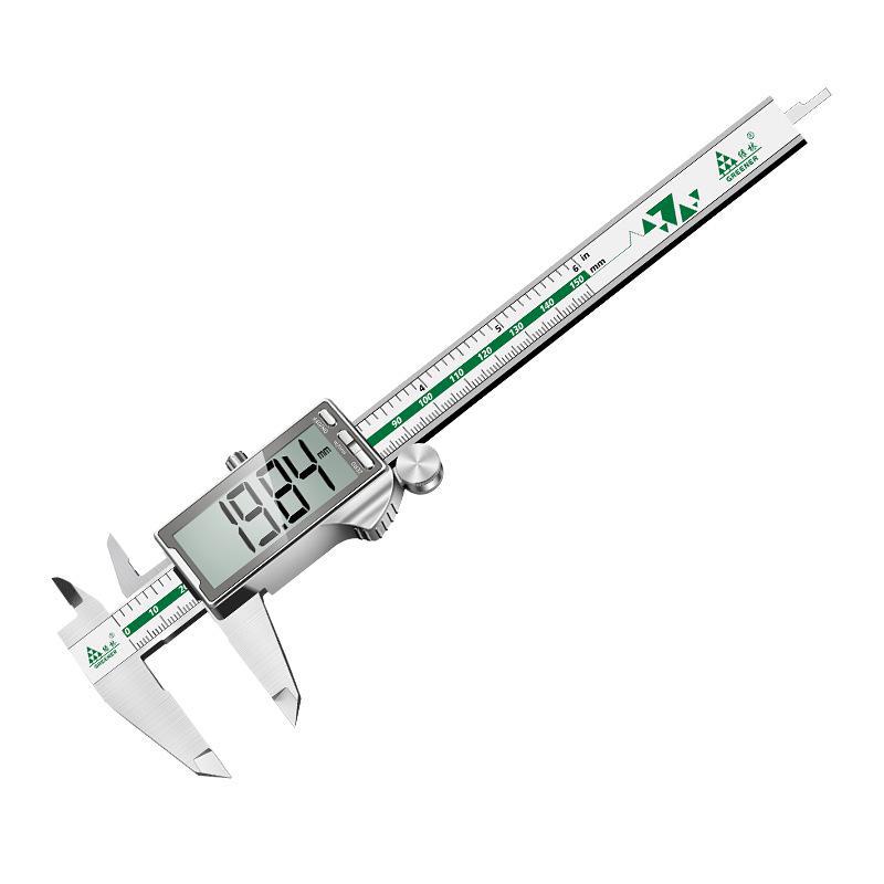 Green Forest Digital Vernier Caliper: High-Precision Stainless Steel Tool for Jewelry and Jade Crafting.