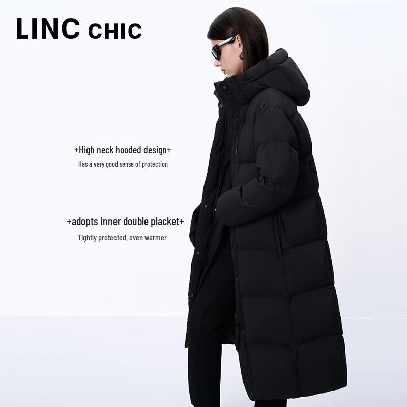 Jinyujie Women's Long Hooded Thickened Puffer Down Jacket Y24808229