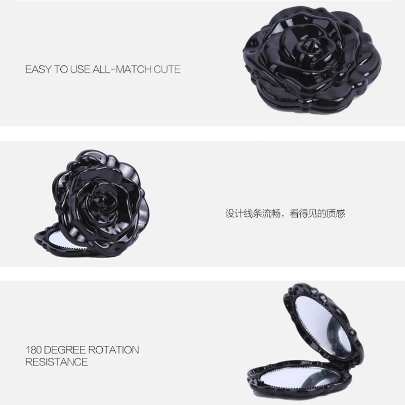 Mirror Retro Rose Flower Small Pocket Makeup Mirror Double Sided Hand Mirrors
