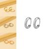 Fashionable Alloy Hoop Earrings Geometric Gold Silver Rose Gold For Stylish Women