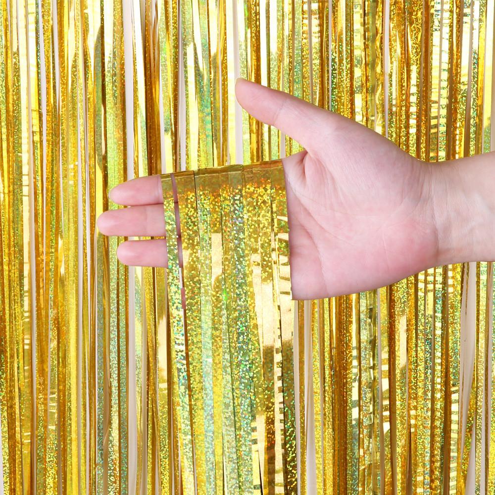 Eyecatching Laser 1x1m Rain Curtain For Festive Birthday Party And Event Backdrops
