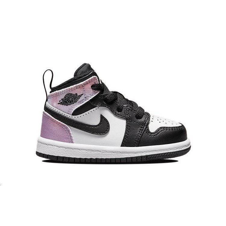 Air Jordan 1 Mid SE TD Zen Master Baby Sneakers Black White Amethyst-Wave DM6217-001
