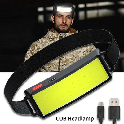 Yeni Stil Mini Taşınabilir USB Şarj Edilebilir COB Far LED Işık Dahili Pil El Feneri Açık Kamp Balıkçılık Araba Tamir için