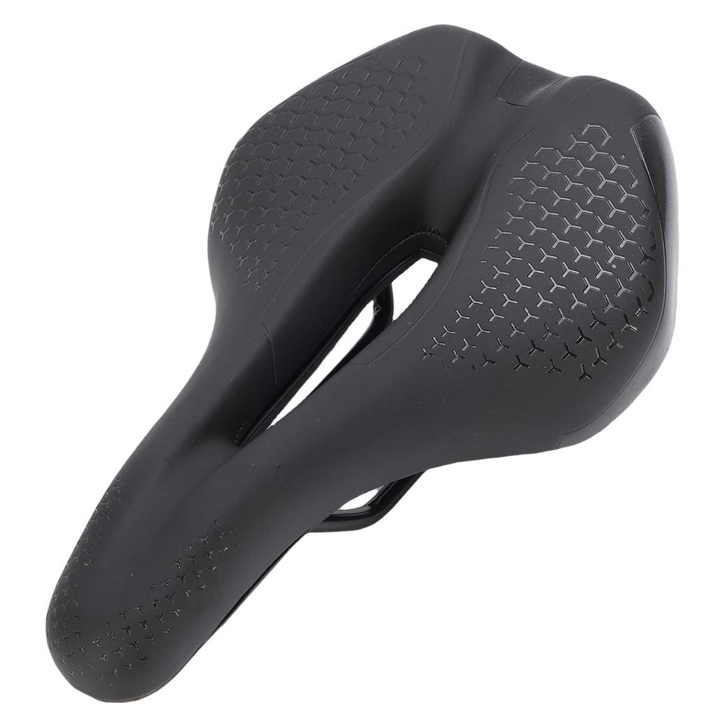 Comfortable PU Leather Bike Seat with High Density Sponge, Shock Absorbing Cord, Non-Slip Saddle Cushion for Mountain Road for Men and Women,    