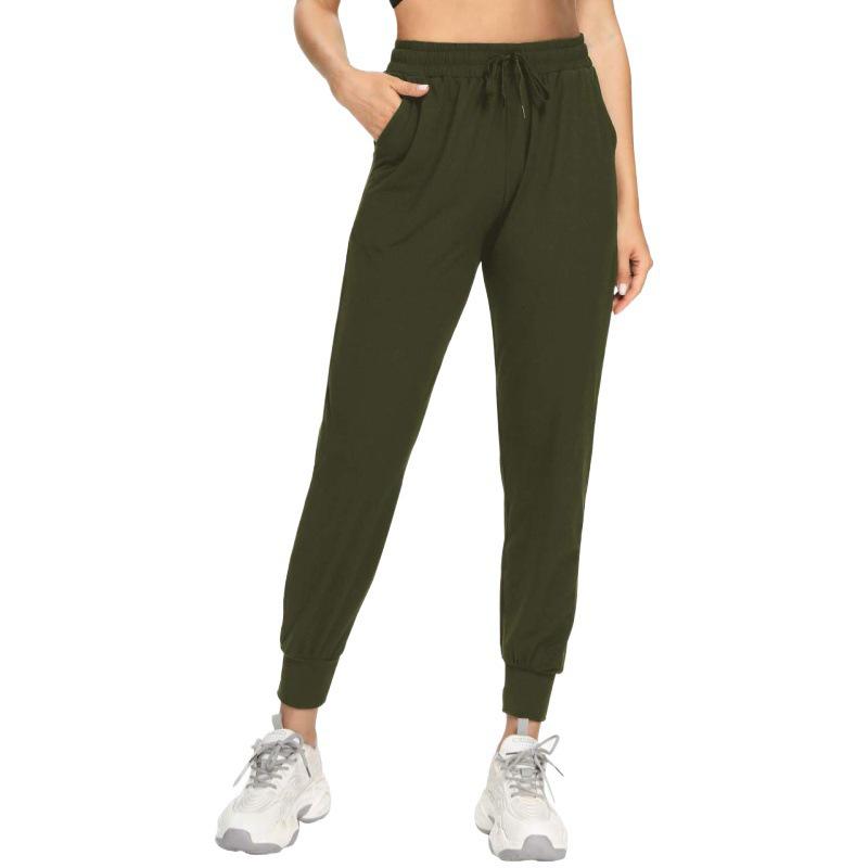 Women's High Waist Loose Yoga Pants - Spring/Summer Casual Cuffed Sportswear
