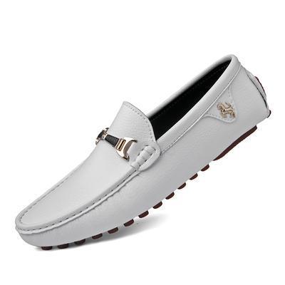 Mocasines blancos 2024 para hombre, zapatos de cuero hechos a mano, planos casuales negros para conducir, mocasines azules sin cordones, zapatos náuticos, tallas grandes 46, 47 y 48