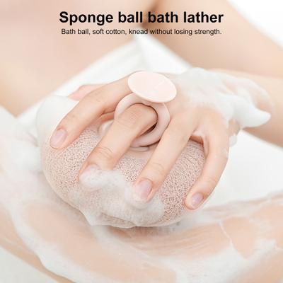 Sunflower Bath Brush with Suction Cup Ring Design Super Soft 2-in-1 Bath Ball Cleansing Massage Exfoliating Shower