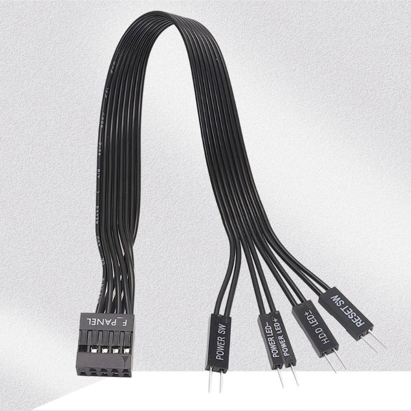 Motherboard Expansion Cable Power LED Reset PC Power F-PANEL Female to 2Pin Male Connector for Computer Reset Hard Drive
