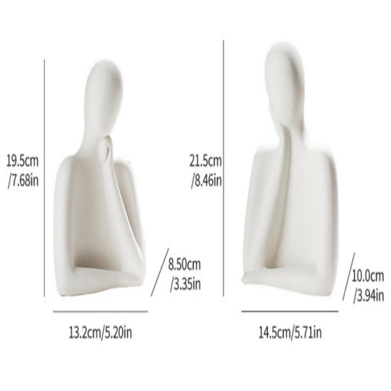 European Ceramic Family of Three Decoration Ornaments