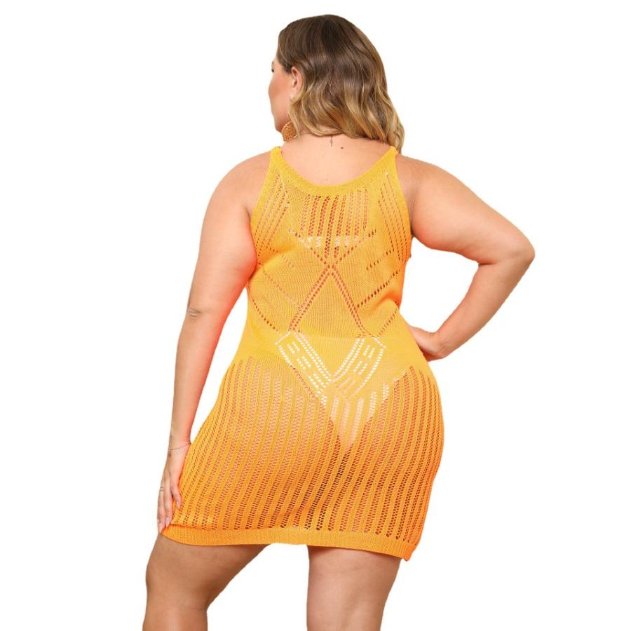 Beach Vacation Dress Large Size Women's Hollow Machine Knitted Bikini Cover Up Tank Dresses