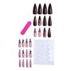 1 Conjunto de Unhas Postiças Femininas com Cola Amêndoa Ponta Francesa Unhas Falsas Adesivas Reutilizáveis Cobertura Total Cola em Unhas Postiças Decoração