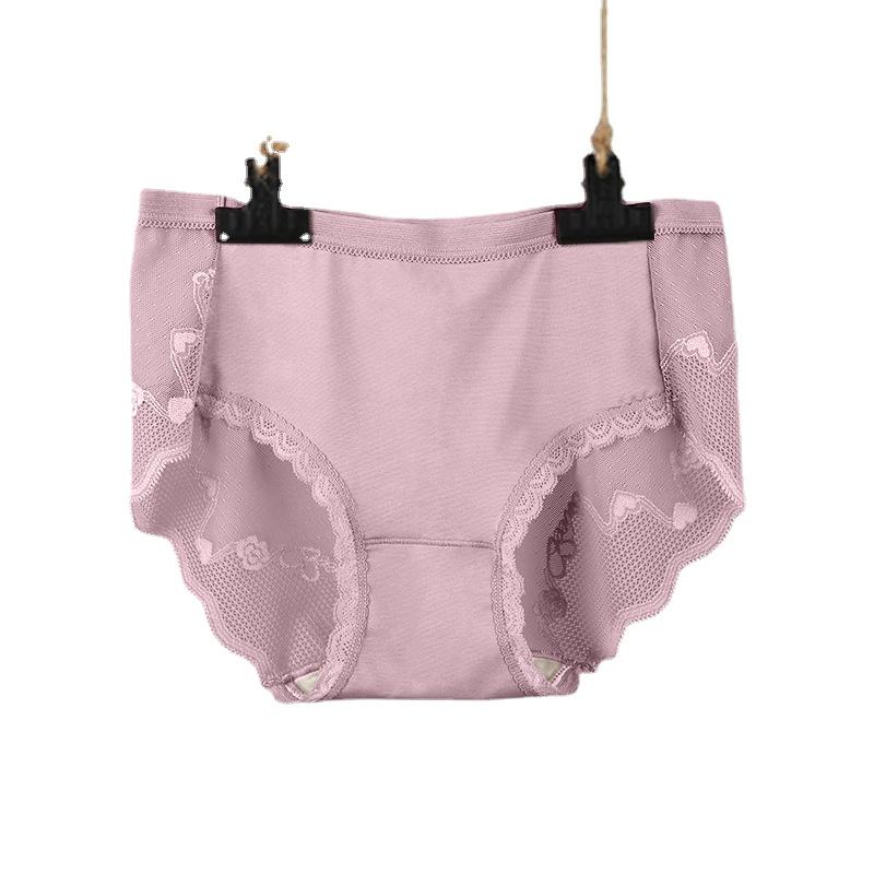 

Шелковистое ультратонкое нижнее белье, дышащее женское нижнее белье, антибактериальное нижнее белье, треугольные брюки из ледяного шелка со средней талией XXL розовый