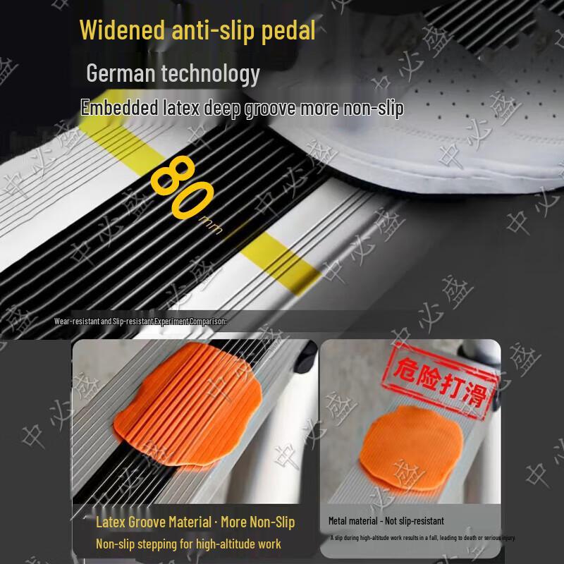 Heavy-Duty Stainless Steel Foldable Multi-Purpose Ladder