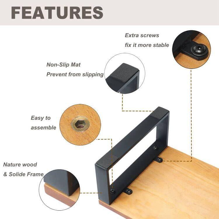 Wooden Step Stool for Kitchen & Bedroom - Child's Hand Washing or Shoe Changing Footstool