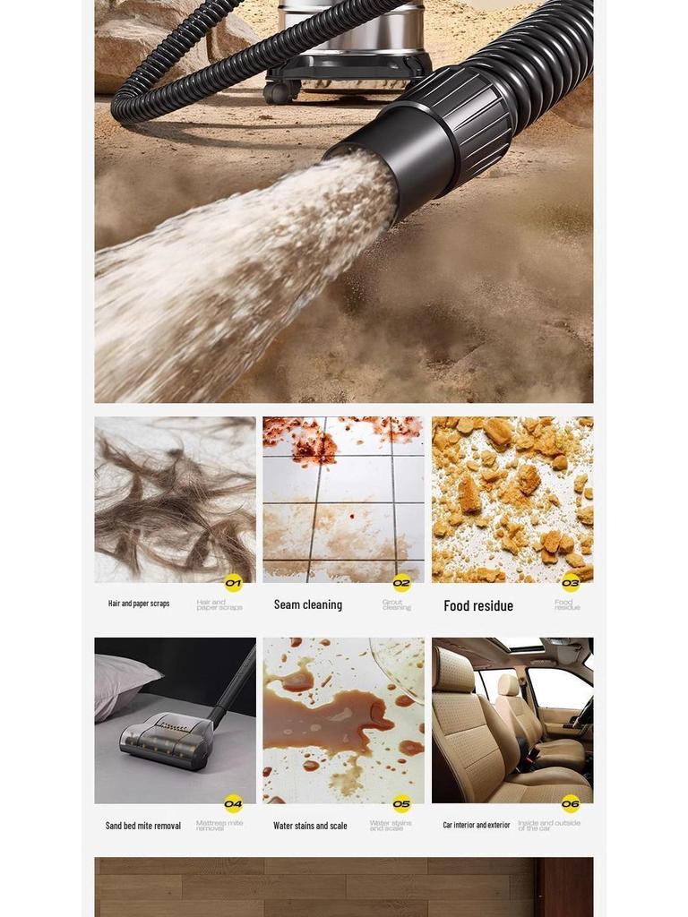 Versatile Industrial & Household Vacuum Cleaner: Powerful Suction, Wet/Dry Use for Cars & Initial Cleaning