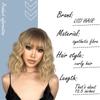 LISI HAIR Peruca longa bob sintética para mulheres, uso diário, preto e marrom, ondulado longo, com franja, fibra resistente ao calor, cabelo cosplay