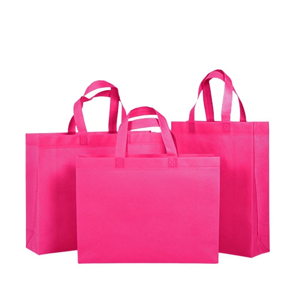 10/20PCS Colorful Nonwoven Tote Bags Handle Custom Logo Reusable Business Packing Bags Storage for Shopping Cloth Fabric Pouches