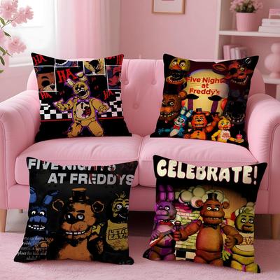 Game F-Five Nights At Freddy'sS Cushion Cover Comfortable Reversible Pillow Cover Ideal for Car Sofa Bedroom & Beyond