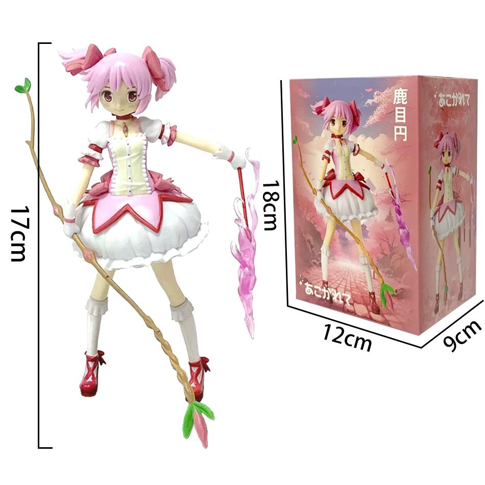 Figurină Aniem 15CM Puella Magi Madoka Magica Postură Șezând Figurină de Acțiune Madoka Model Fată Magică Statuie Decor Jucării Păpuși Cadou