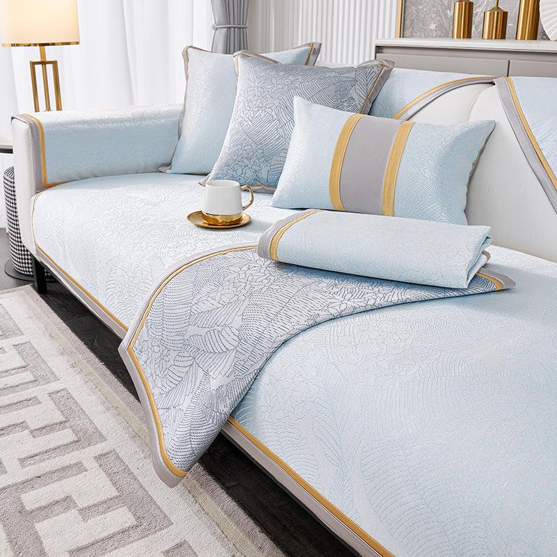 

Летний диван для гостиной, крутой бамбуковый коврик, летний простой дизайн, современная подушка, спинка, подлокотник, тканевый чехол 70*70cm