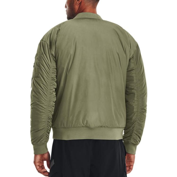 Under Armour Nadruk z logo Casualowa kurtka z długim rękawem Kurtki męskie Zielona 1374425-346