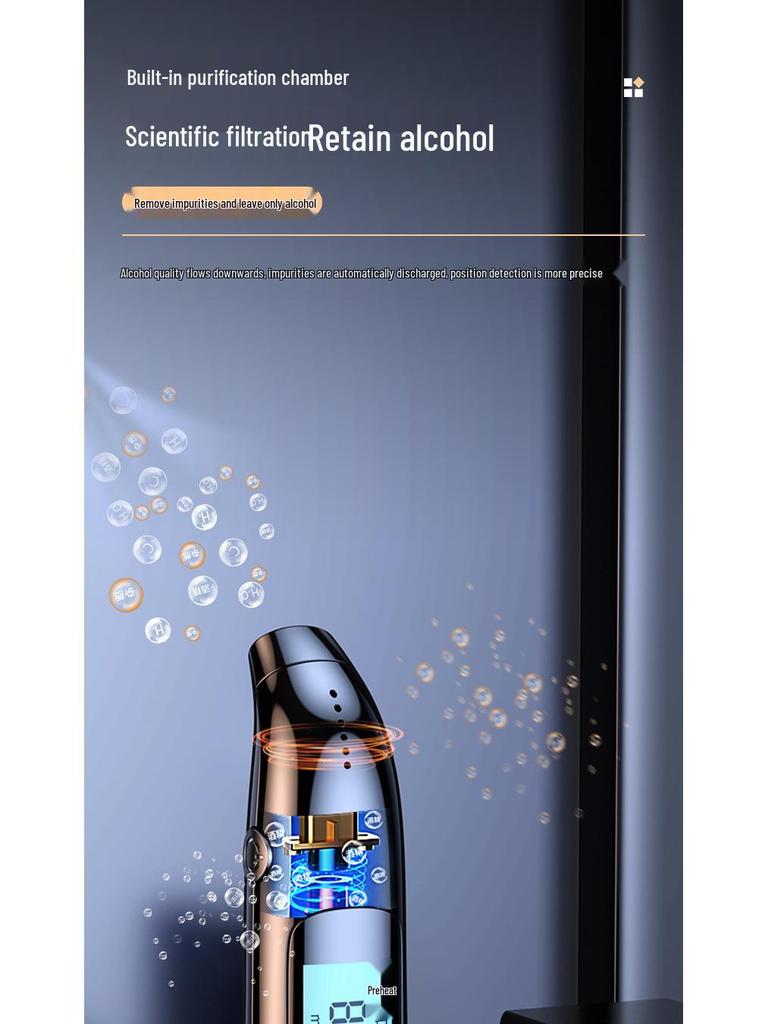 Hochpräziser digitaler Alkoholtester: Tragbarer USB-wiederaufladbarer Alkoholtester zur Selbstprüfung