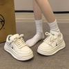 Super fire little white shoes women's autumn versatile thick-soled high-end board shoes 2025 new niche German training casual sports shoes