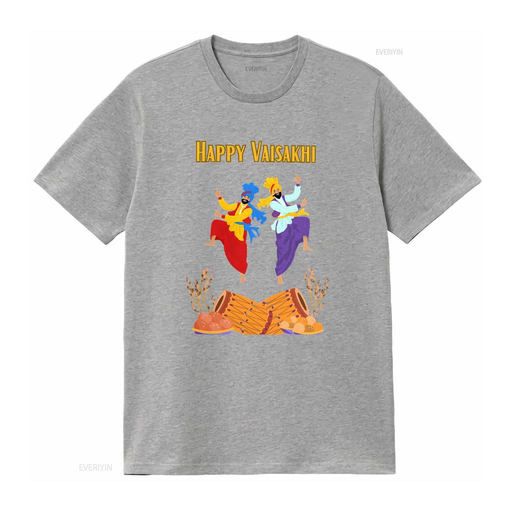 Vibrant Punjabi festival T Shirt with Bhangra Dancers Cultural Celebration vintage Washed Comfortable Versatile