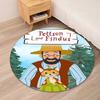 Pettson and Findus Printed Round Rug Carpet Chair Rug Area Rug Entryway Doormats,for Office Chair Living Room Bedroom Kitchen Room.