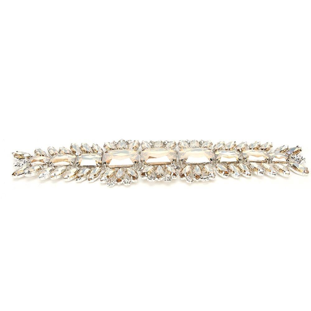 2pcs Close Chain Rhinestone Chain Trim Rhinestones Trims Sparkly Rhinestone Applique Clothing DIY