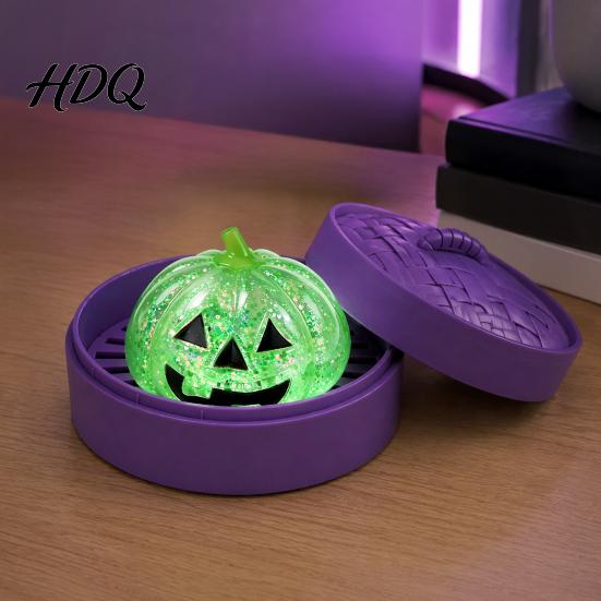 Stretchy Pumpkin Toy 1/4Pcs Halloween Stress Relief with Steamer, Glitter Anxiety Gadgets Head Squeeze Sensory Toy, Party Favors for Kids and Adults