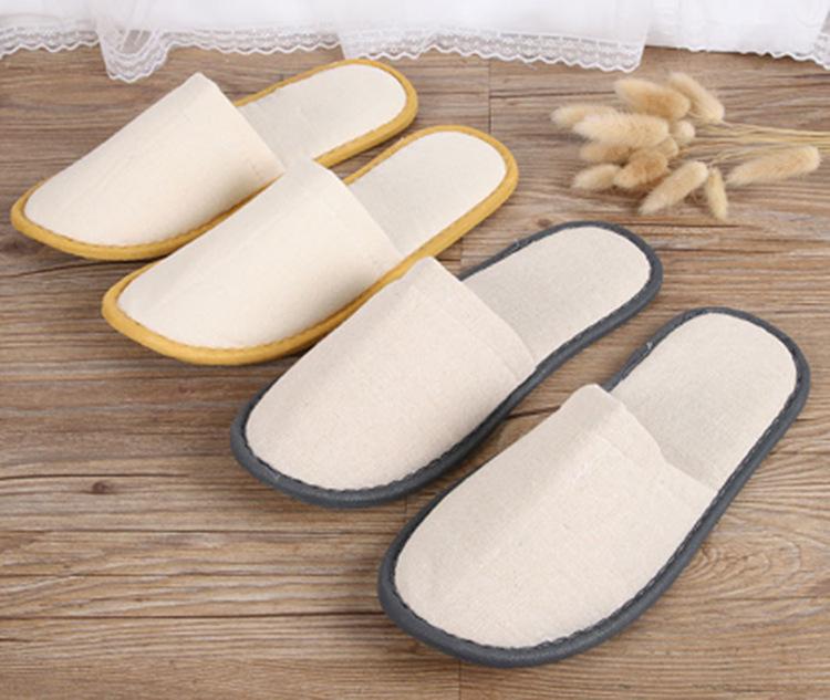 Jednorázové lněné pantofle pro hotely, B&B, salony a cestování