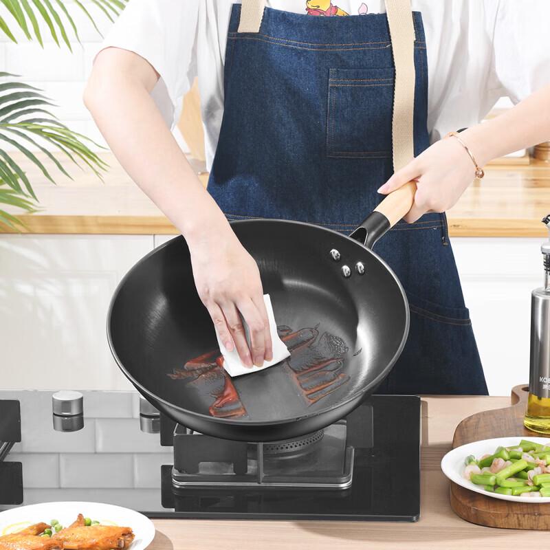 KOBACH 32cm Tradycyjny Chiński Wyrafinowany Żelazny Wok
