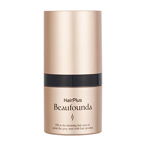 Aderans Hair Plus Beau Foundation Powder, Natural Black, Conceals Thinning Hair, Gray Hair, Thickens Hair, Adds Volume, Hair Foundation, Gray Hair, Ha