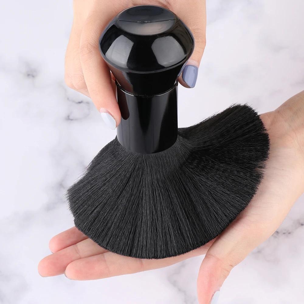 Hair Cut Brush Tools Barber Accessories Black Hairdressing Sweeping Neck Hair Cleaning Duster Hair Cutting Brush For Barbershop