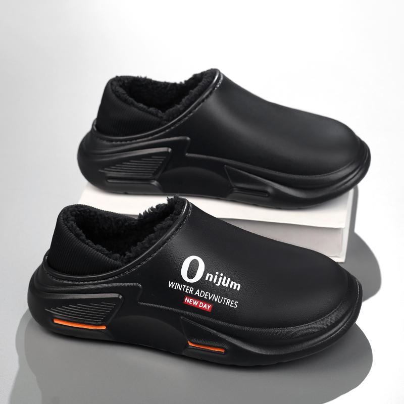 Men Women Cotton Shoes Winter Warm Slippers Outdoor Indoor Waterproof Couple Casual Shoes Men s Slippers Men Cotton Slippers 40-41