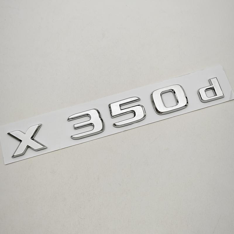 3D ABS Car Letters Rear Trunk Badge Logo X250d X350d Emblem Decals For Mercedes Benz Pickup Truck X250d X350d Tail Accessories