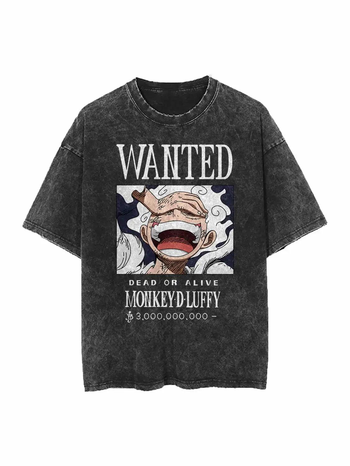 ONE PIECE  New Hot One Piece Gear  Bounty Poster T Shirt Anime TShirt Designer Illustration Pattern Street Harajuku Summer L