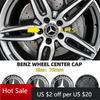 GLC 4 pièces 75mm Cache-moyeu de Roue Jantes Cache-moyeu Badge Logo A1674015900 Accessoires Noir Blé Pour Mercedes Benz