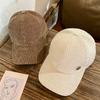 Hat Women's Autumn and Winter Versatile Baseball Cap Ins Niche Trendy Korean Version Versatile Letter Corduroy Baseball Cap Men