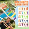 Wooden Bird Ladder Climbing Toy Parrot Perch Ladder for Small Birds Interactive Climbing and Chewing Activity Toy for Pet Birds