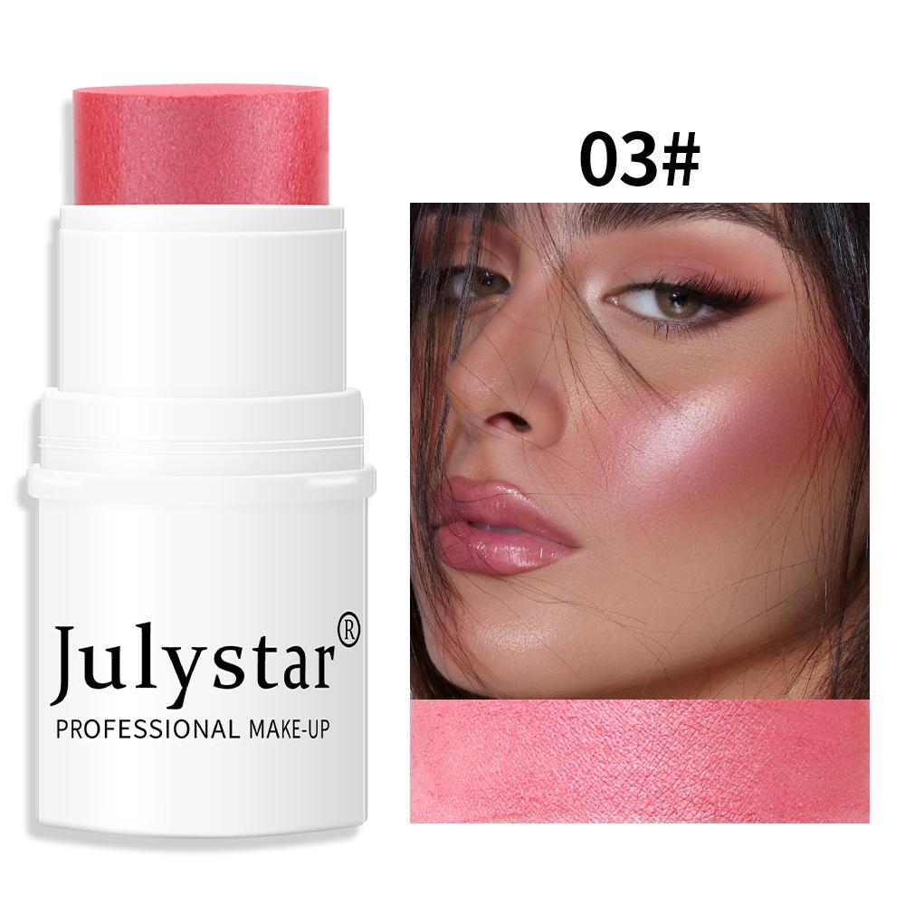 JULYSTAR Highlighting Repair Sun Red Rouge Pearl Blush Cream Blush Stick Matte Blush