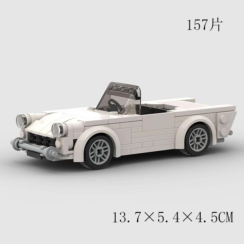 MOC Classical Speed Old Car City Super Racer Model Building Blocks Technical Sports Racing Vehicle Bricks Christmas gift Kid Toy